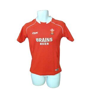 Reebok Welsh Rugby Union Jersey Youth Large Shirt WRU Wales